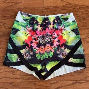 Ava High Waisted Floral Print Shorts